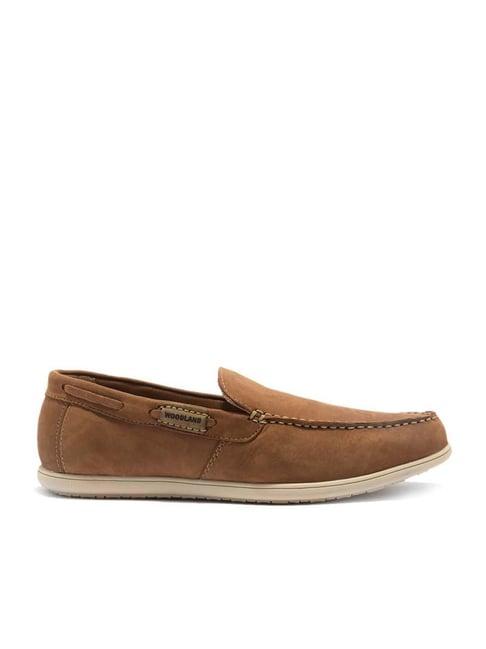 woodland men's cashew brown boat shoes