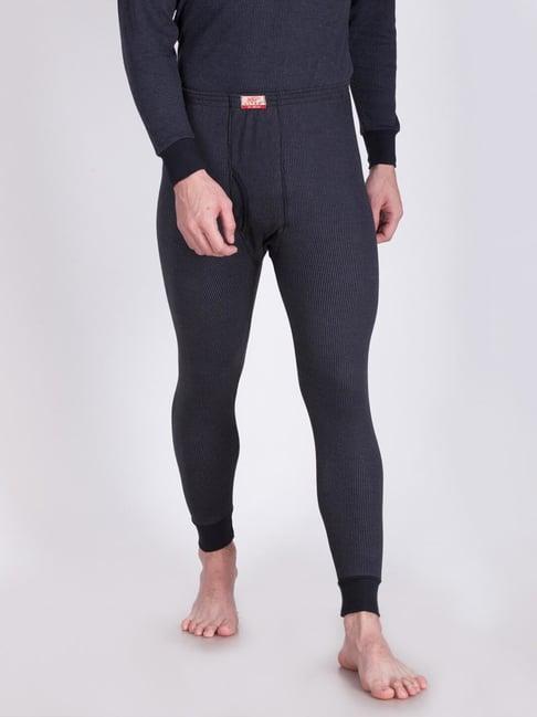 dollar black regular fit thermal bottom