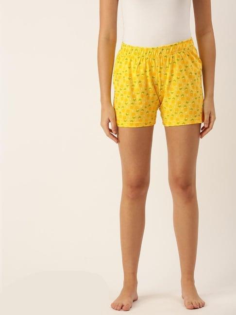 clt.s yellow printed shorts