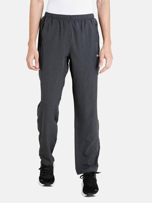 puma grey polyester trackpants