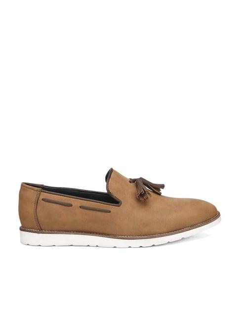 hydes n hues men's tan boat shoes