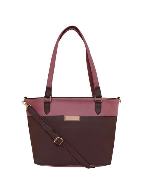 giordano brown solid medium shoulder handbag