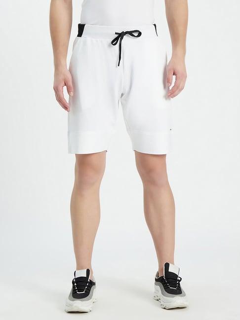 edrio white regular fit shorts