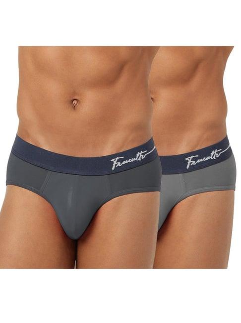 freecultr dark grey & grey comfort fit briefs - pack of 2