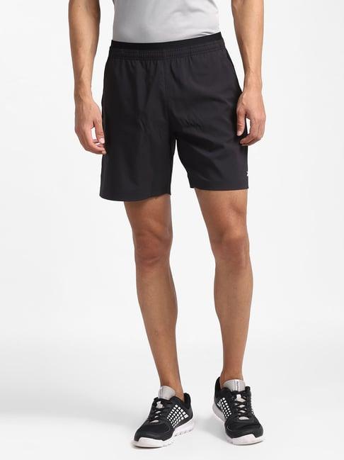 reebok black regular fit shorts