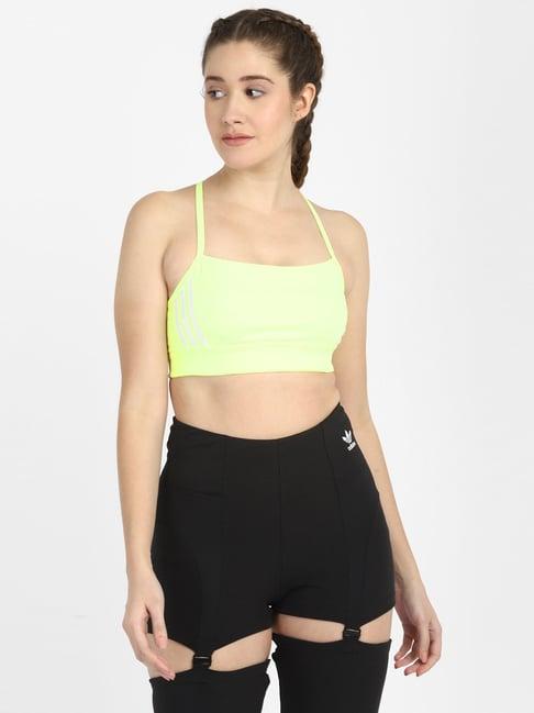 adidas lime green kk light sports bra