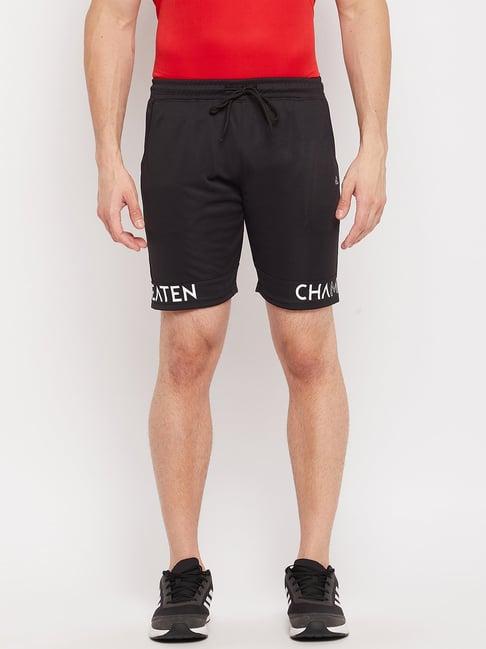 duke black slim fit shorts