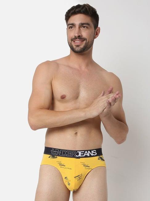 spykar yellow regular fit briefs