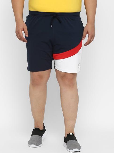 yuuki navy regular fit plus size shorts