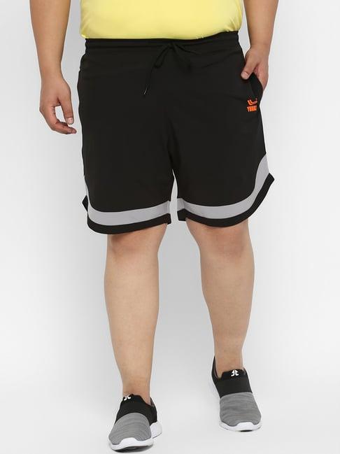 yuuki black regular fit plus size shorts