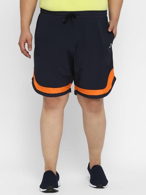 yuuki navy mid rise plus size shorts