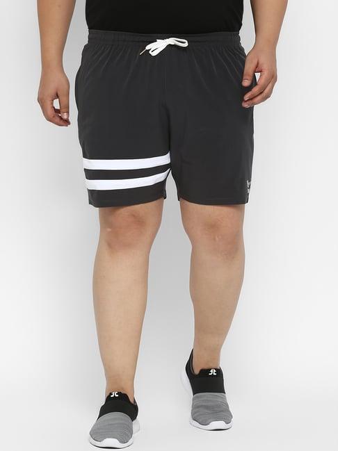 yuuki grey striped plus size shorts