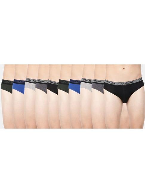 dollar bigboss multicolored cotton regular fit briefs (pack of 10)