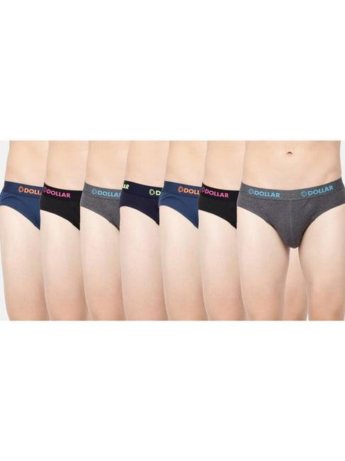 dollar bigboss multicolored cotton regular fit briefs (pack of 7)