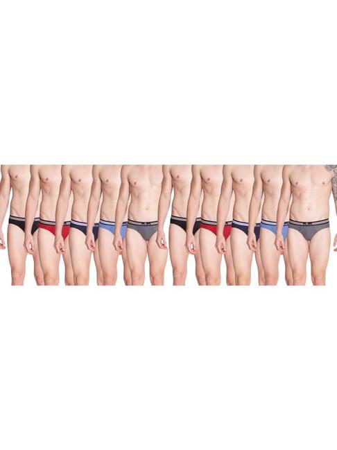 dollar bigboss multicolored cotton regular fit briefs (pack of 10)