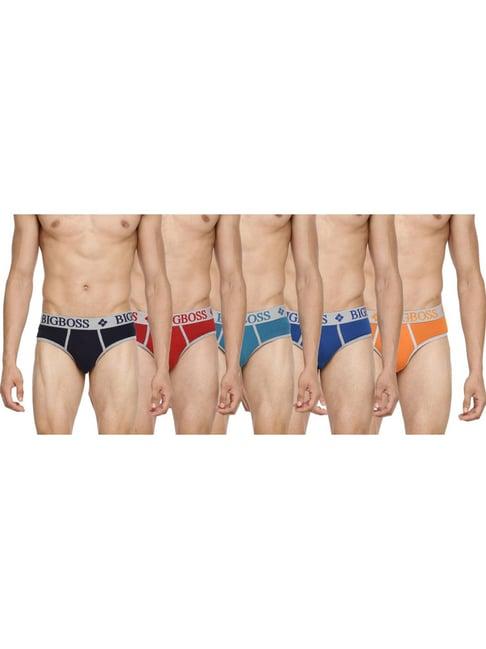 dollar bigboss multicolored cotton regular fit briefs (pack of 5)