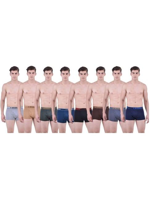 dollar bigboss multicolored cotton mini fit trunks (pack of 8)