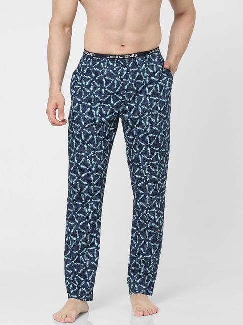 jack & jones blue  regular fit printed pyjamas