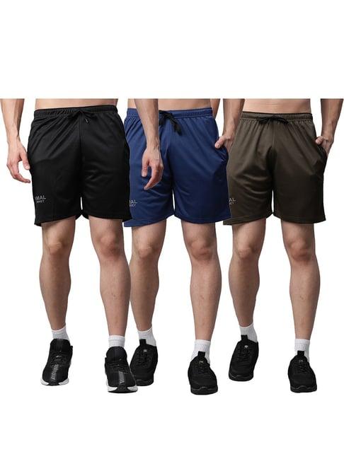 vimal jonney multicolor slim fit shorts - pack of 3