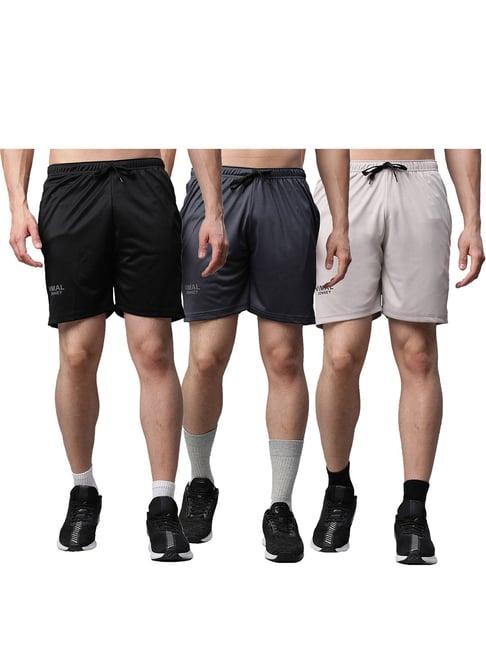 vimal jonney multicolor slim fit shorts - pack of 3