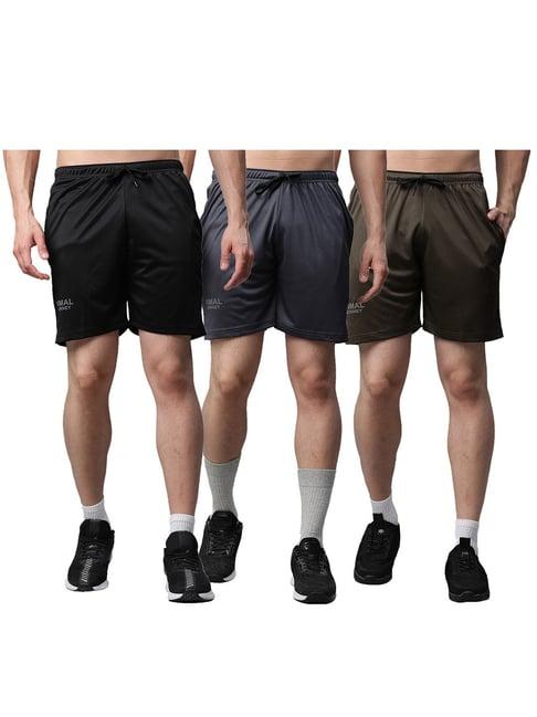 vimal jonney multicolor slim fit shorts - pack of 3