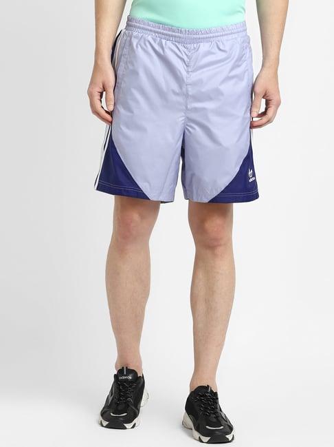 adidas originals purple striped shorts