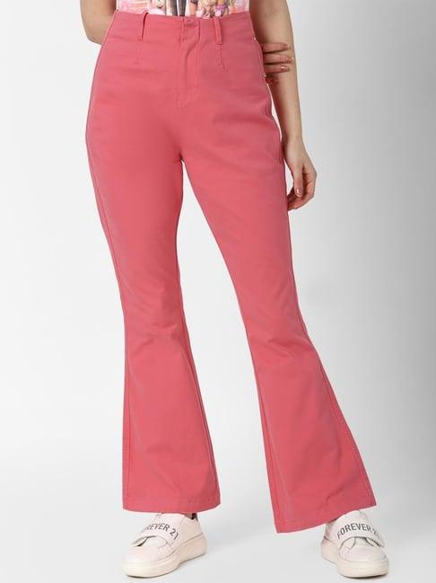 forever 21 pink bootcut trousers