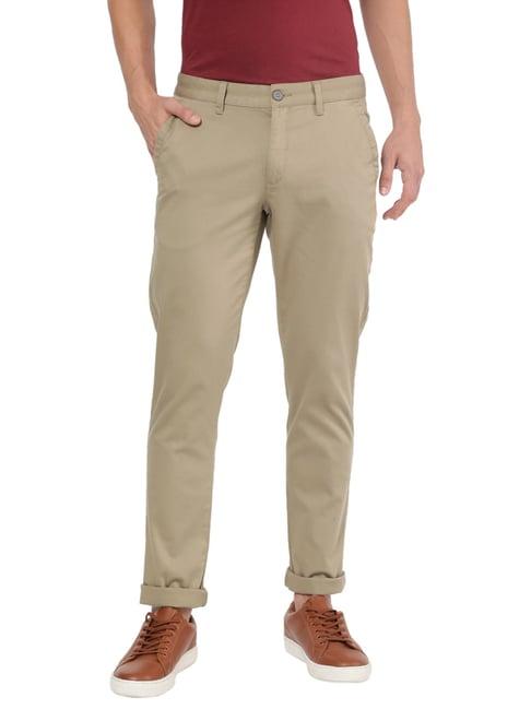 ad by arvind light olive slim fit chinos