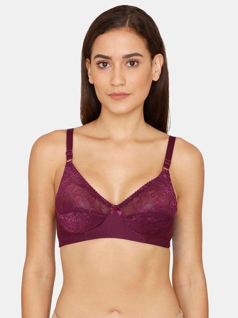 coucou by zivame purple non-wired non-padded bra