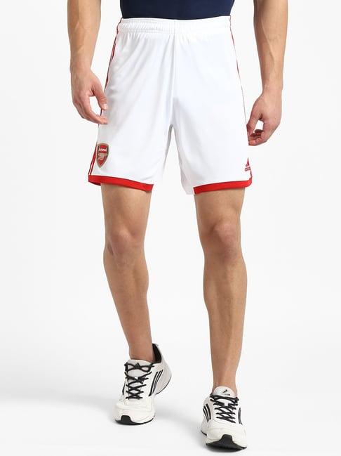 adidas white striped shorts