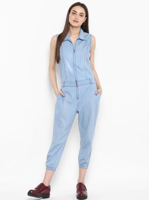 stylestone light blue midi jumpsuit