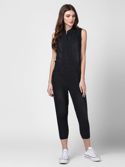 stylestone black maxi jumpsuit