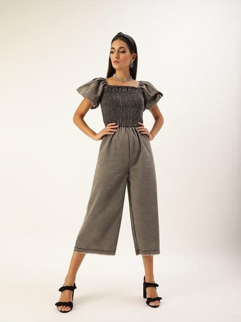 stylestone grey textured jumpsuit