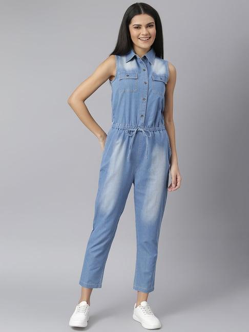 stylestone light blue midi jumpsuit