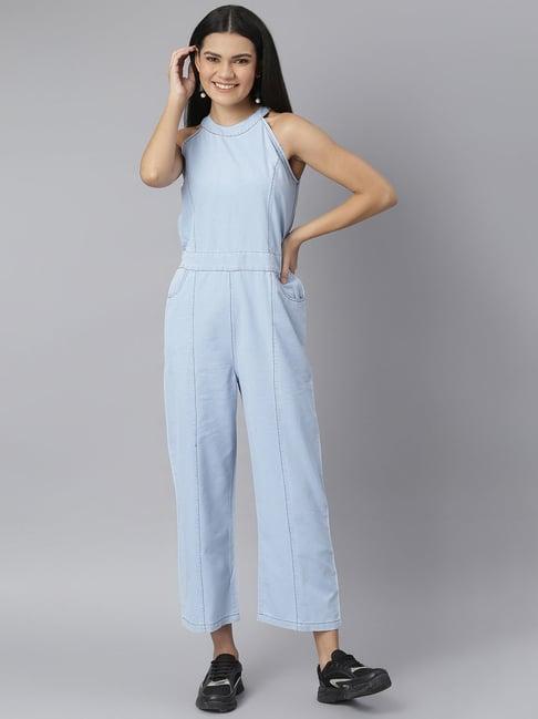 stylestone light blue maxi jumpsuit