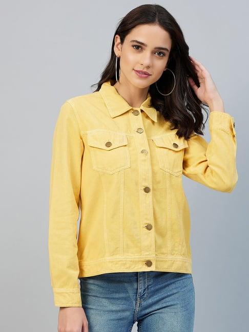 stylestone yellow regular fit jacket