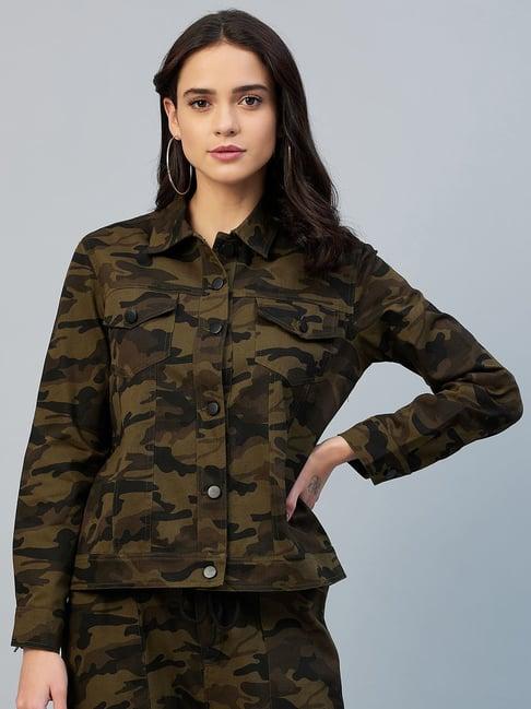 stylestone olive printed jacket