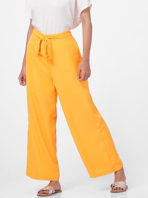 vero moda orange drawstring pants