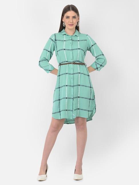 crimsoune club green checks dress