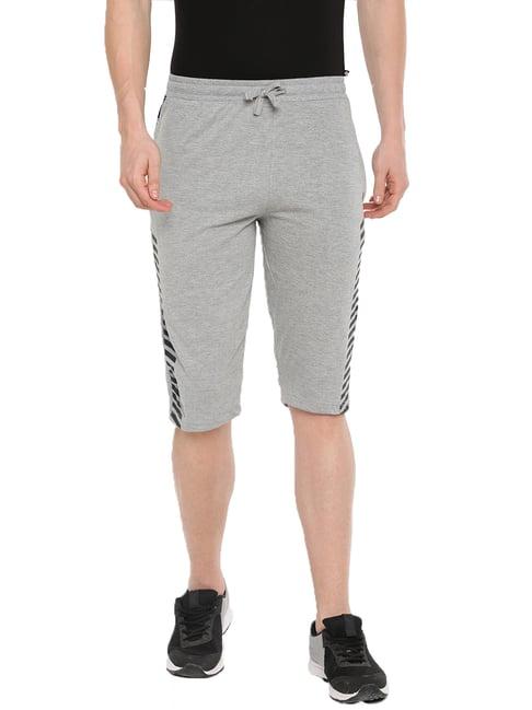 dollar grey cotton regular fit printed shorts