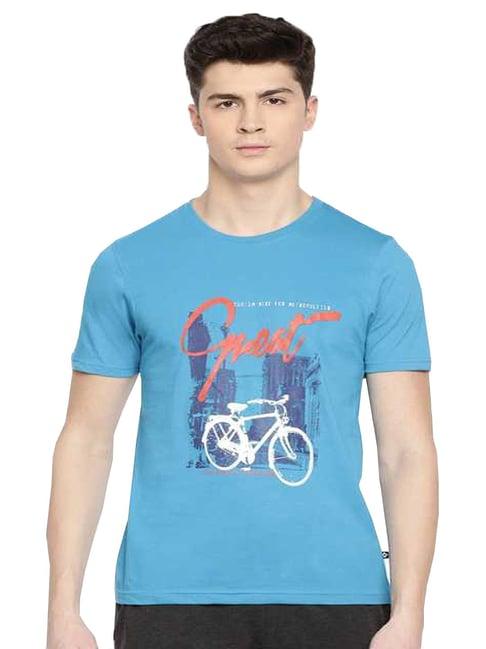 dollar blue regular fit printed t-shirt