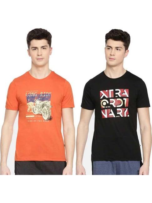 dollar mutlicolored regular fit printed t-shirt (pack of 2)