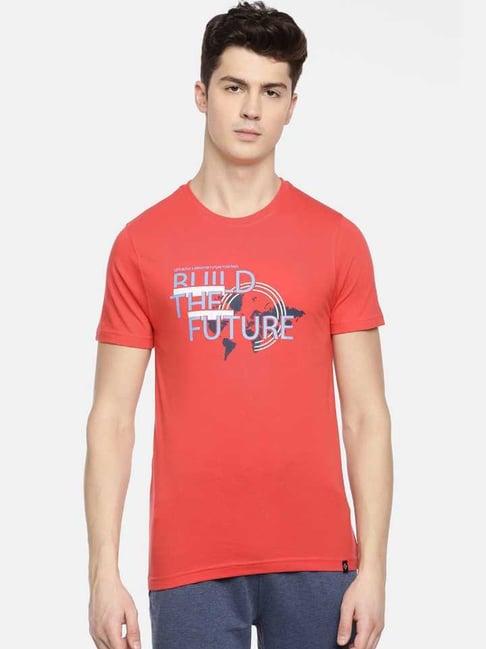 dollar red regular fit printed t-shirt