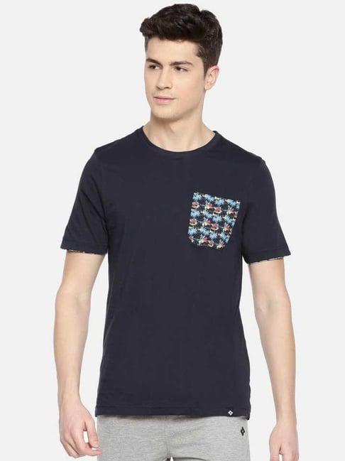 dollar navy regular fit printed t-shirt