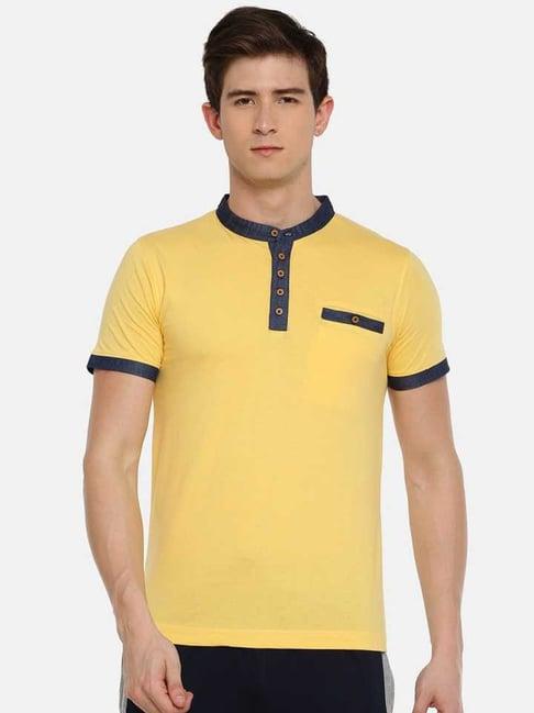 dollar yellow regular fit t-shirt