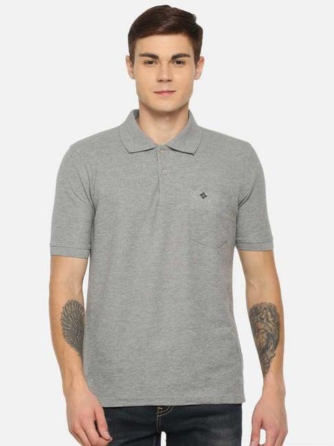 dollar grey regular fit polo t-shirt