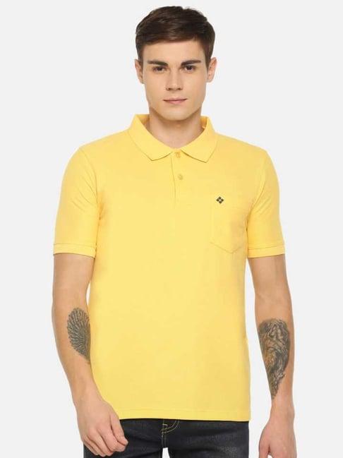 dollar yellow regular fit polo t-shirt