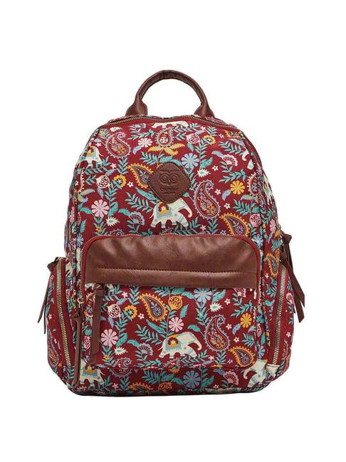 chumbak red medium backpack