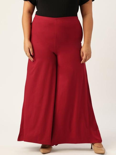 therebelinme maroon high rise palazzos