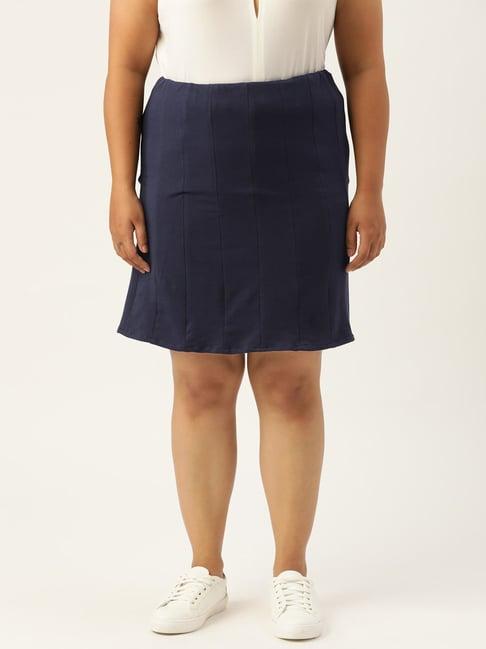 therebelinme navy circular mini skirt